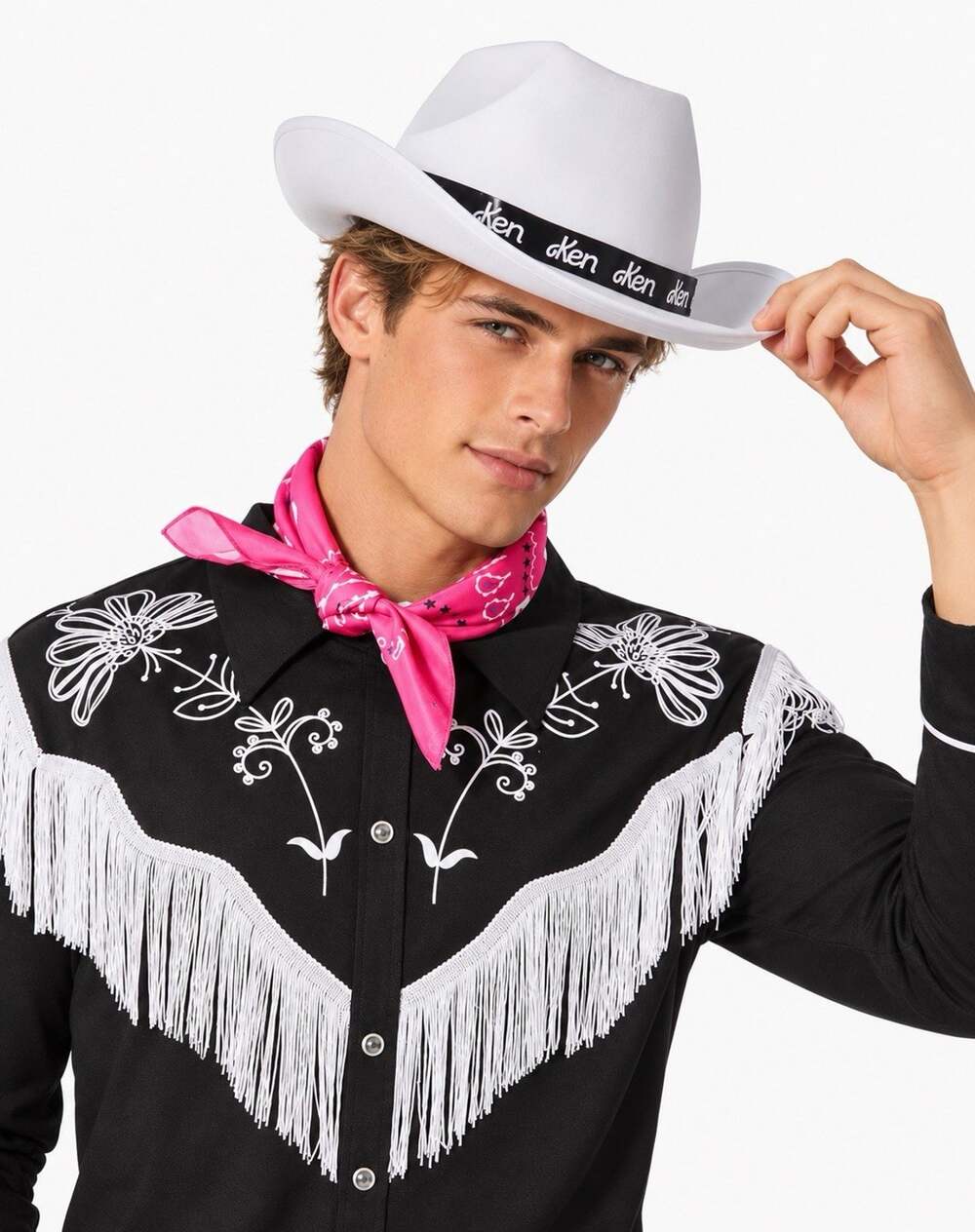 Barbie The Movie Ken Cowboy White Western Hat w/Ken Ribbon InSpirit Designs
